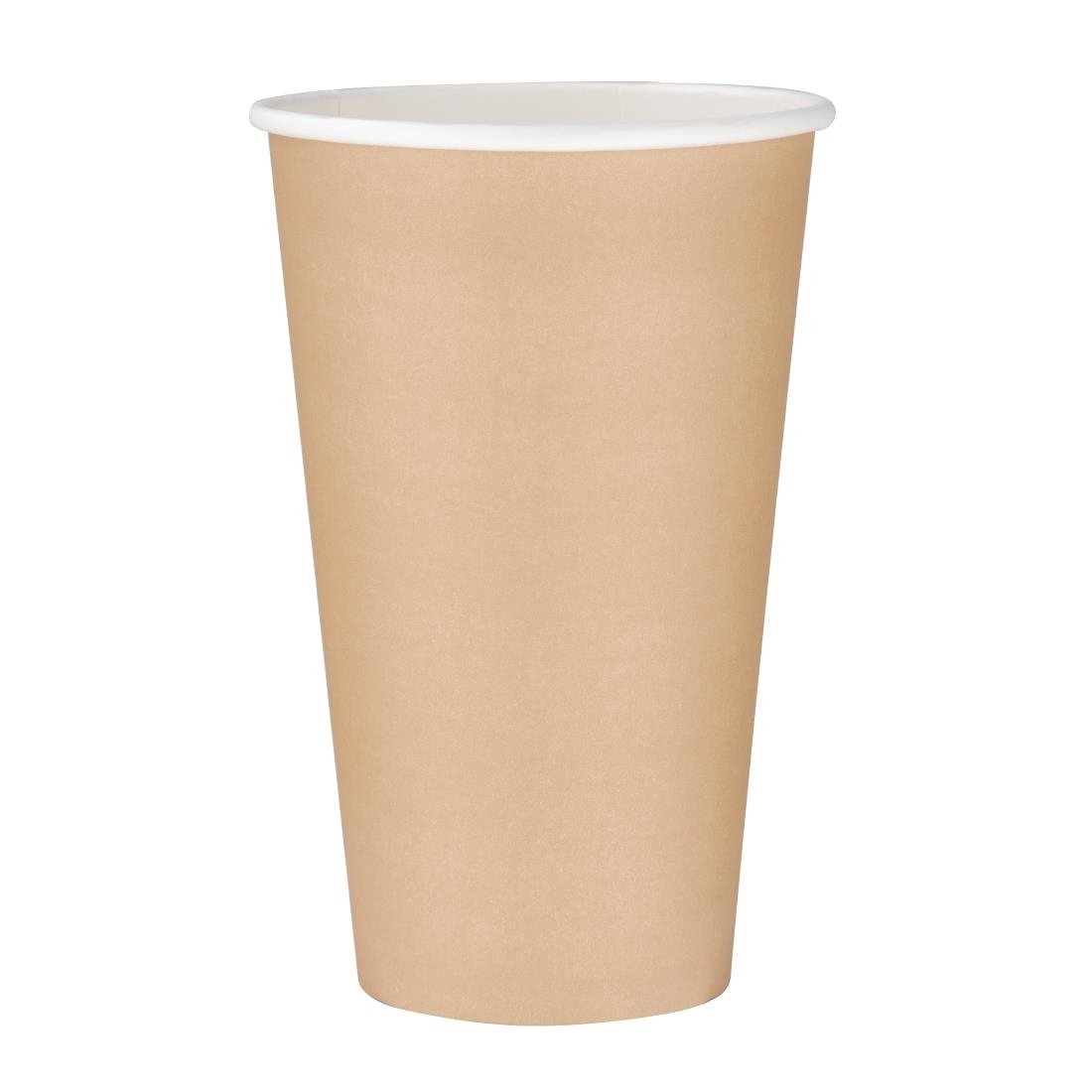 Fiesta Recyclable Takeaway Coffee Cups Single Wall Brown 450ml (Pack of 1000) • PAS-GF034