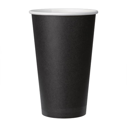 Fiesta Recyclable Takeaway Coffee Cups Single Wall Black 450ml (Pack of 1000) • PAS-GF044