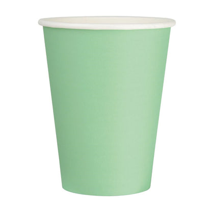 Fiesta Recyclable Takeaway Coffee Cups Single Wall Turquoise 340ml (Pack of 50) • PAS-GP401