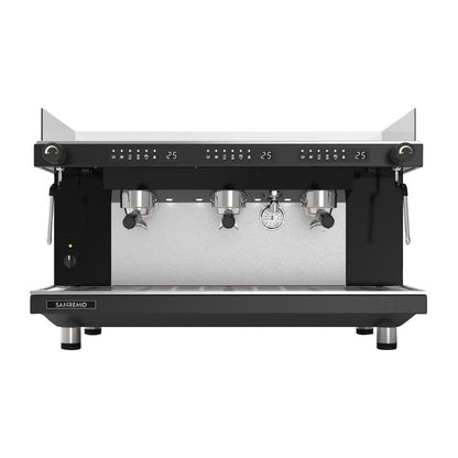 Sanremo ZOE Competition Coffee Machine 3 group Tall - Black Frame • PAS-FA524