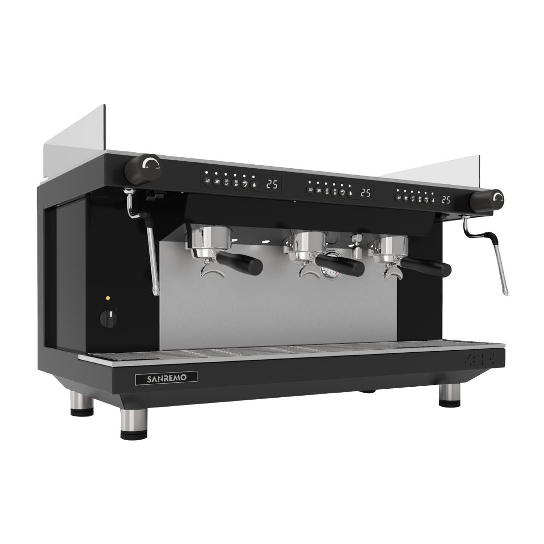 Sanremo ZOE Competition Coffee Machine 3 group Tall - Black Frame • PAS-FA524
