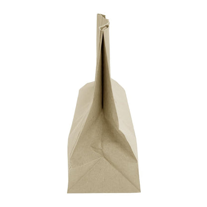 Fiesta Recyclable D Cut Handle Brown Paper Bags Medium (250 Pack) (Medium | 255(L)x240(W)x115(D)mm | Pack quantity: 250) • PAS-HY764