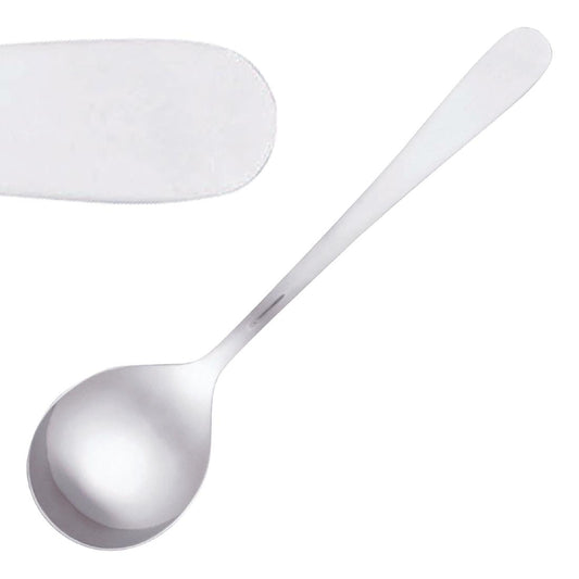 Tablekraft Luxor Soup Spoon Stainless Steel 18/0 (12 Pack) (18/0 Stainless Steel. Pack quantity: 12) • PAS-DL611