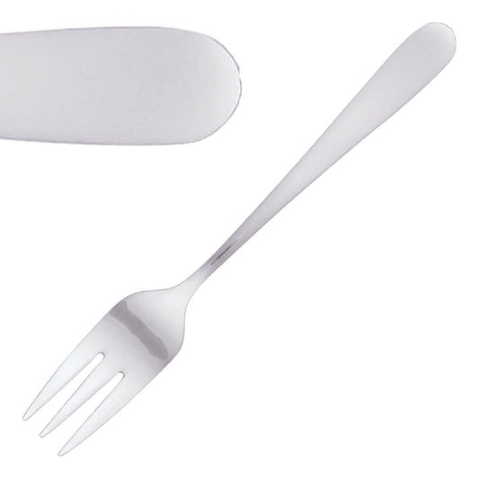 Tablekraft Luxor Cake Fork (12 Pack) (18/0 Stainless Steel. Pack quantity: 12) • PAS-DL616