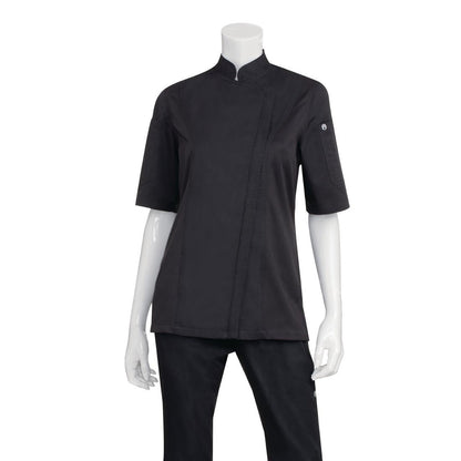 Chef Works Womens Springfield Zip Chefs Jacket Black • PAS-P_BB051