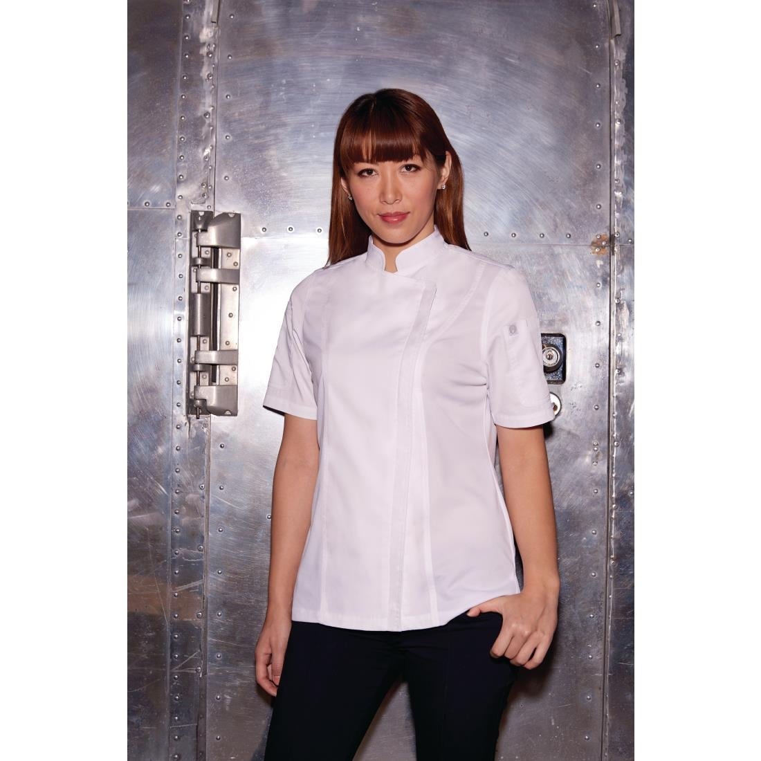 Chef Works Womens Springfield Zip Chef Jacket White S • PAS-BB052-S