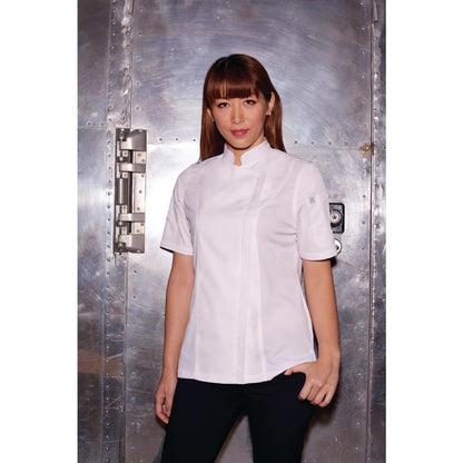 Chef Works Womens Springfield Zip Chef Jacket White M • PAS-BB052-M