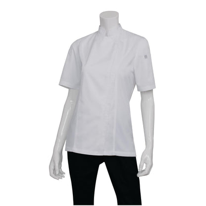 Chef Works Womens Springfield Zip Chef Jacket White XL • PAS-BB052-XL