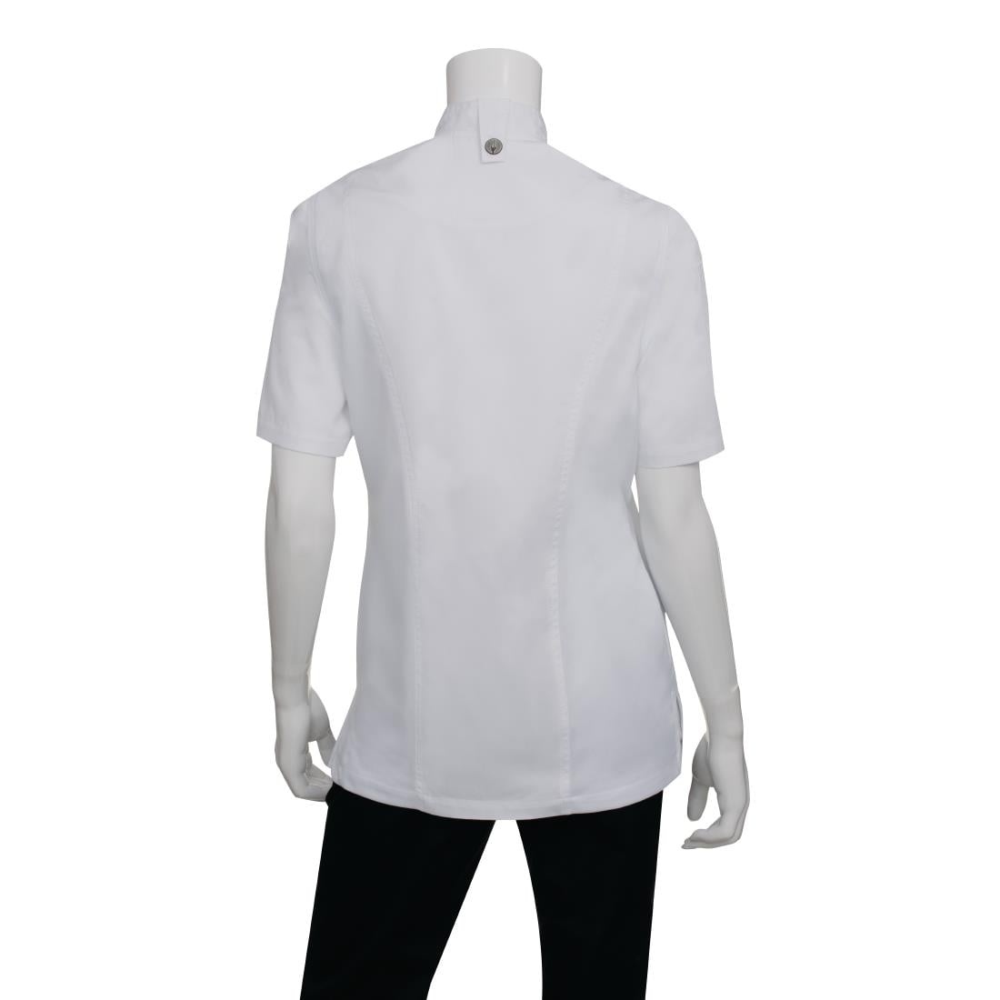Chef Works Womens Springfield Zip Chef Jacket White XL • PAS-BB052-XL