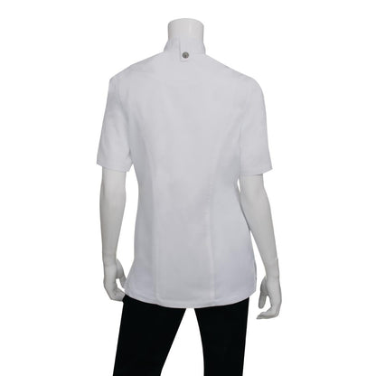 Chef Works Womens Springfield Zip Chef Jacket White XL • PAS-BB052-XL