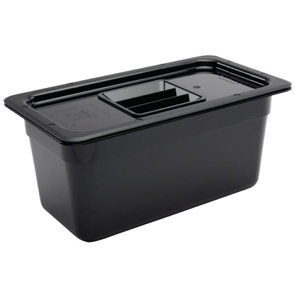 Vogue Black Polycarbonate - GN 1/3 150mm • PAS-U464