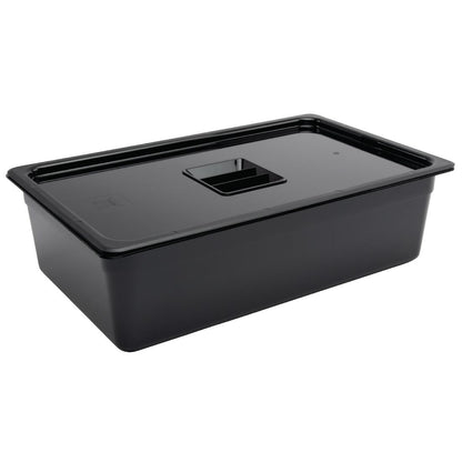 Vogue Black Polycarbonate - GN 1/1 150mm • PAS-U456