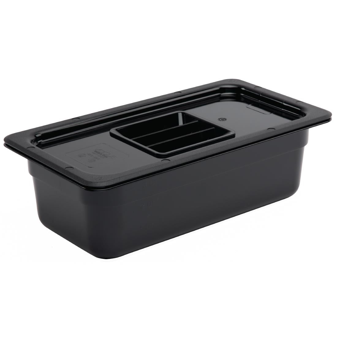 Vogue Black Polycarbonate - GN 1/3 100mm • PAS-U463