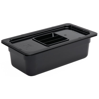 Vogue Black Polycarbonate - GN 1/3 100mm • PAS-U463