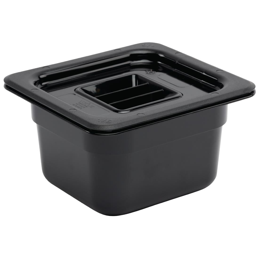 Vogue Black Polycarbonate - GN 1/6 100mm • PAS-U470