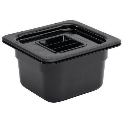 Vogue Black Polycarbonate - GN 1/6 100mm • PAS-U470