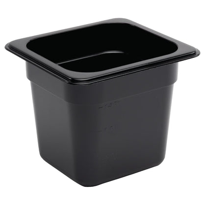 Vogue Black Polycarbonate - GN 1/6 150mm • PAS-U471