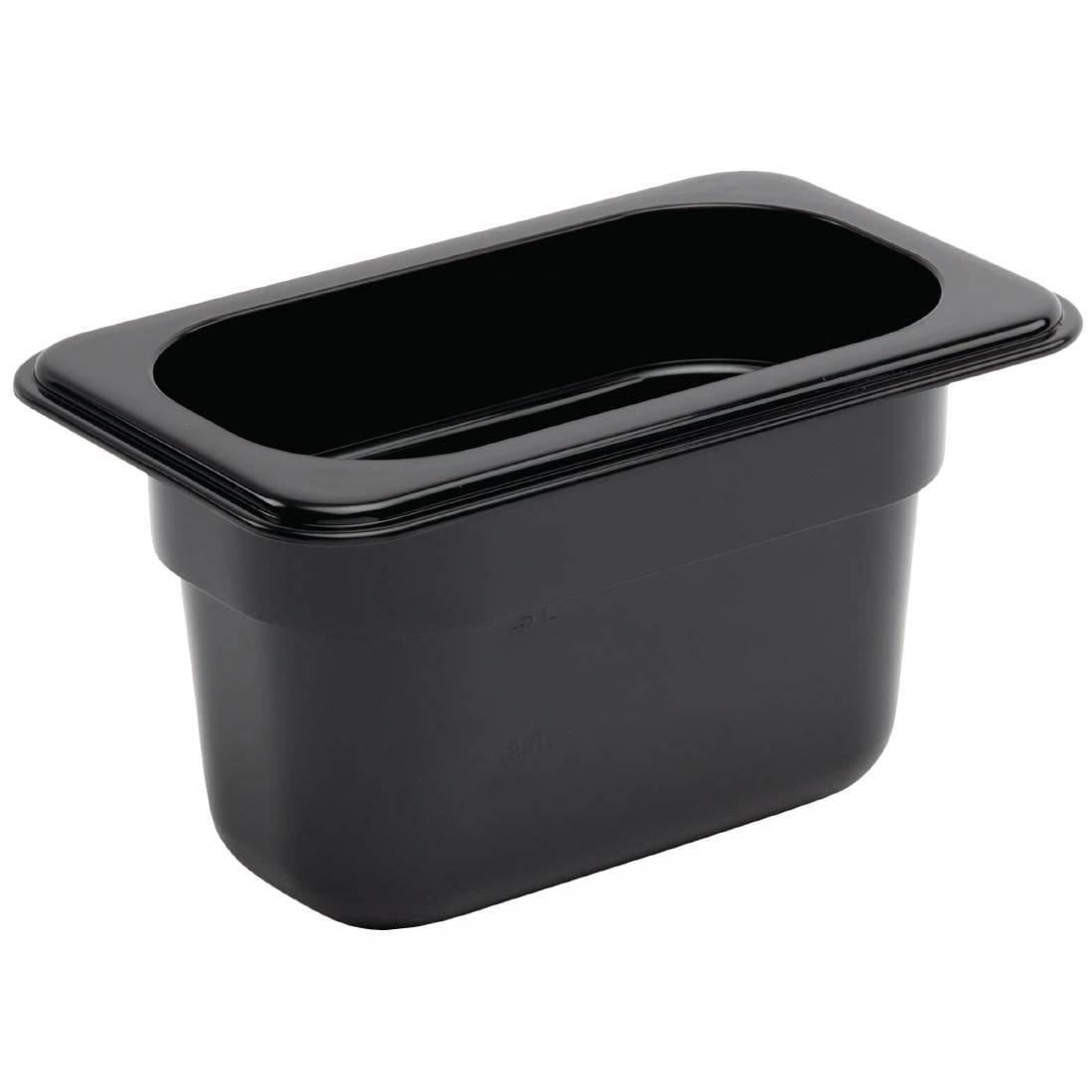 Vogue Black Polycarbonate - GN 1/9 100mm • PAS-U473