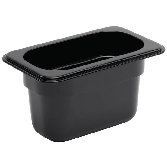 Vogue Black Polycarbonate - GN 1/9 100mm • PAS-U473
