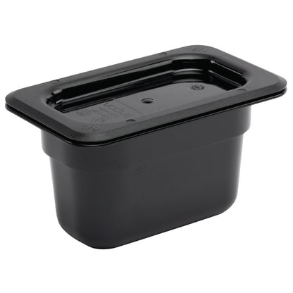 Vogue Black Polycarbonate - GN 1/9 100mm • PAS-U473