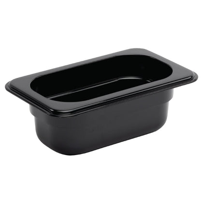 Vogue Black Polycarbonate 1/9 Gastronorm Trays • PAS-P_U479