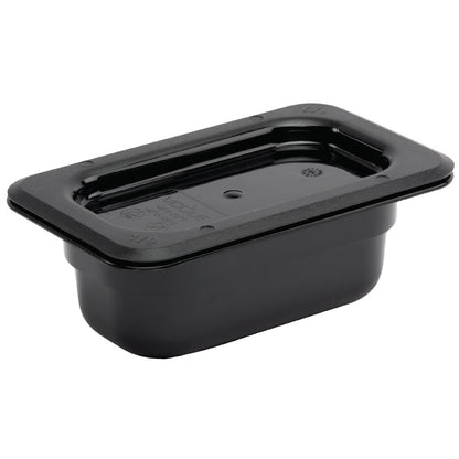 Vogue Black Polycarbonate 1/9 Gastronorm Trays • PAS-P_U479