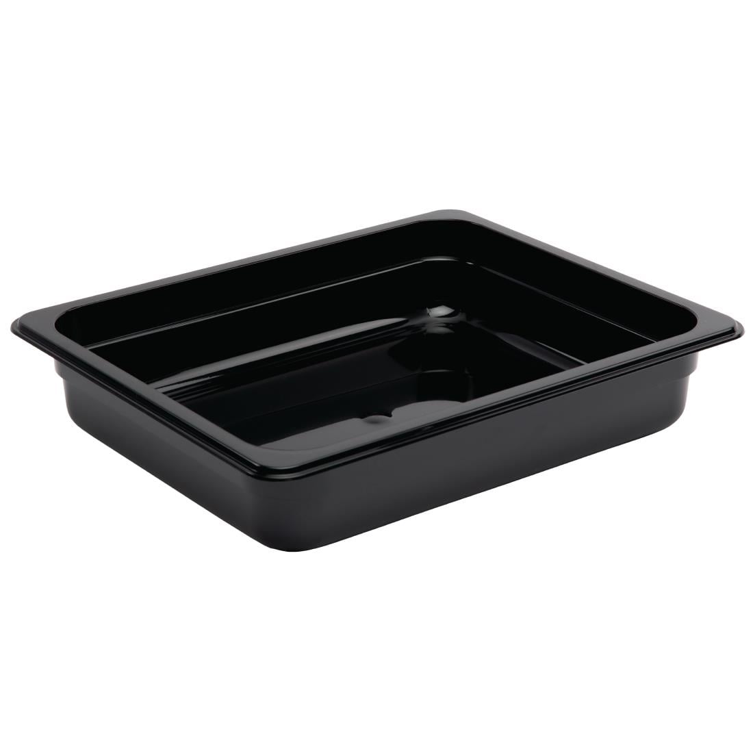 Vogue Black Polycarbonate 1/2 Gastronorm Trays • PAS-P_U475