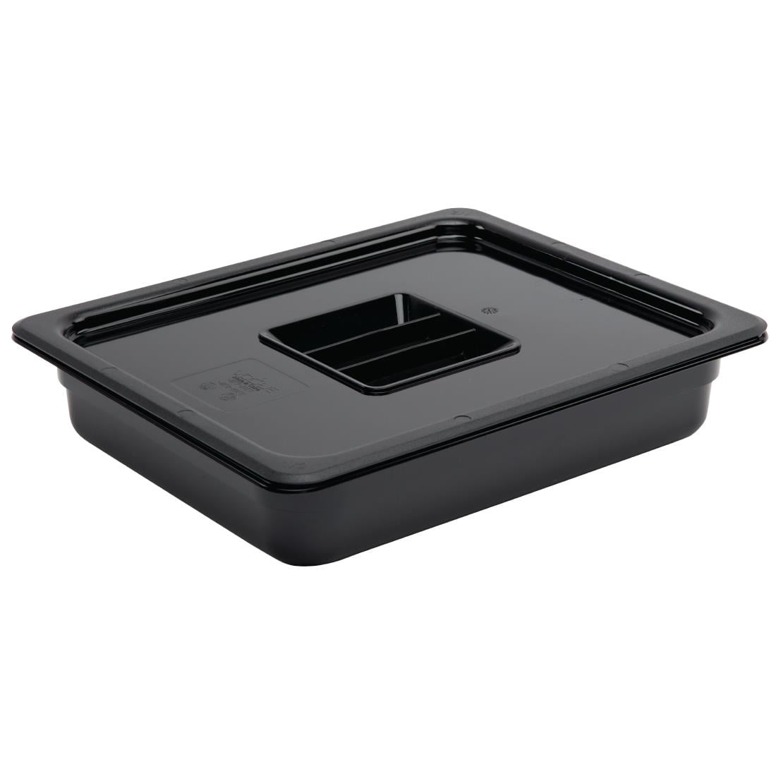 Vogue Black Polycarbonate 1/2 Gastronorm Trays • PAS-P_U475