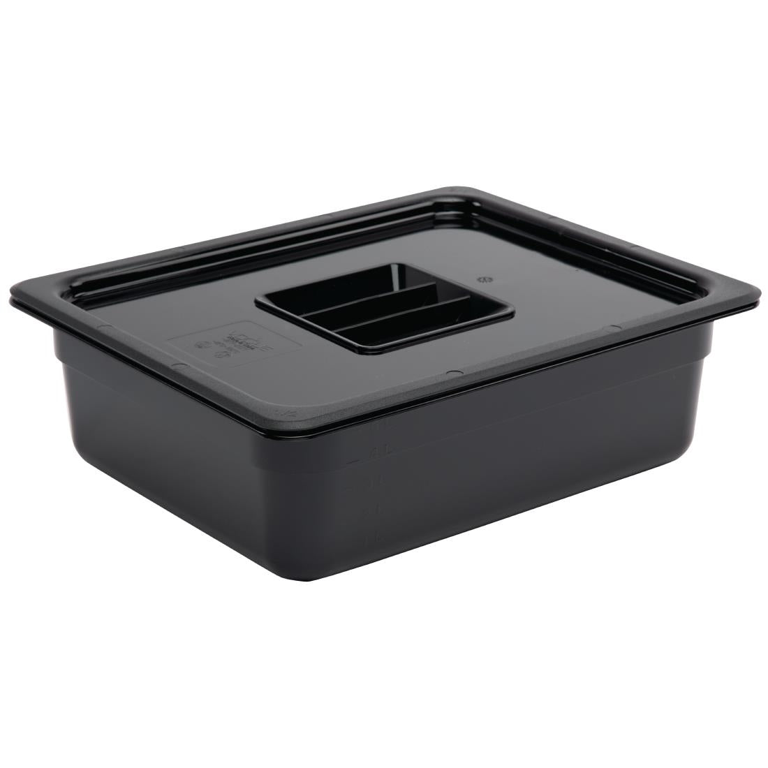 Vogue Black Polycarbonate - GN 1/2 100mm • PAS-U459