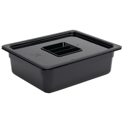 Vogue Black Polycarbonate - GN 1/2 100mm • PAS-U459
