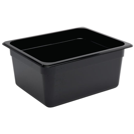 Vogue Black Polycarbonate - GN 1/2 150mm • PAS-U460