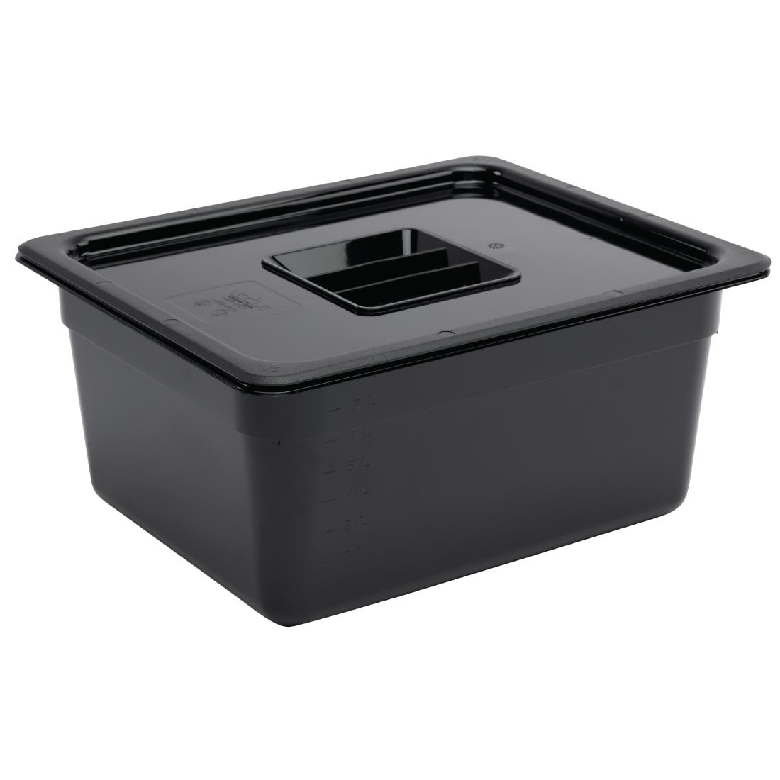 Vogue Black Polycarbonate - GN 1/2 150mm • PAS-U460