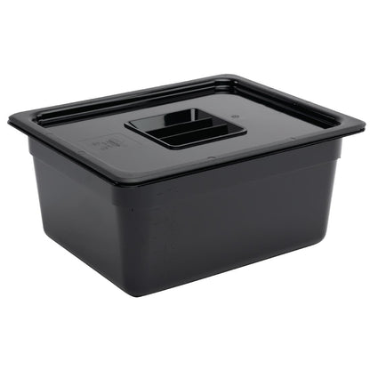 Vogue Black Polycarbonate - GN 1/2 150mm • PAS-U460