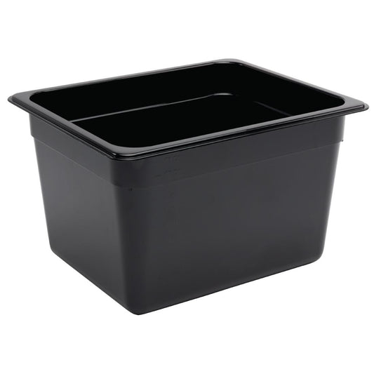 Vogue Black Polycarbonate 1/2 Gastronorm Pan • PAS-U461