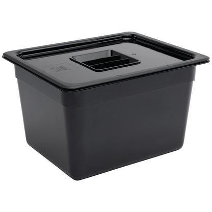 Vogue Black Polycarbonate 1/2 Gastronorm Pan • PAS-U461