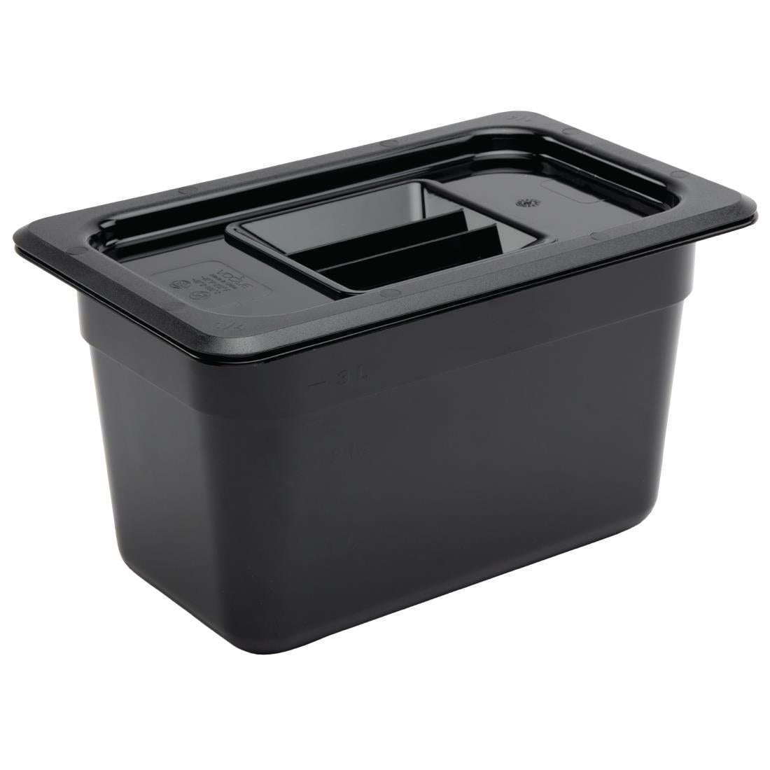 Vogue Black Polycarbonate - GN 1/4 150mm • PAS-U468