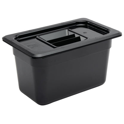Vogue Black Polycarbonate - GN 1/4 150mm • PAS-U468
