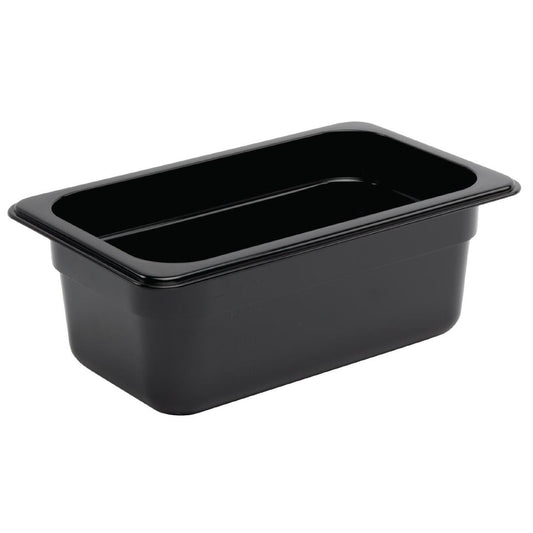 Vogue Black Polycarbonate - GN 1/4 100mm • PAS-U467