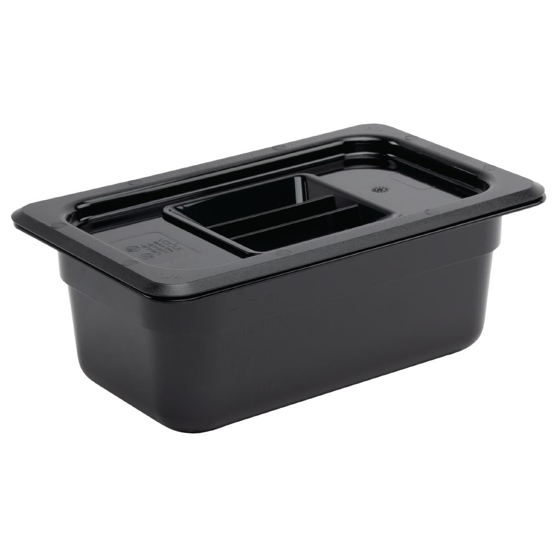 Vogue Black Polycarbonate - GN 1/4 100mm • PAS-U467