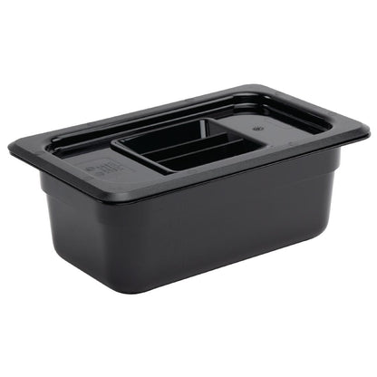 Vogue Black Polycarbonate - GN 1/4 100mm • PAS-U467