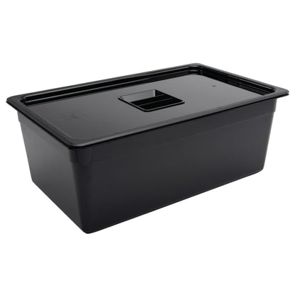 Vogue Black Polycarbonate - GN 1/1 200mm • PAS-U457