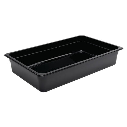 Vogue Black Polycarbonate - GN 1/1 100mm • PAS-U455