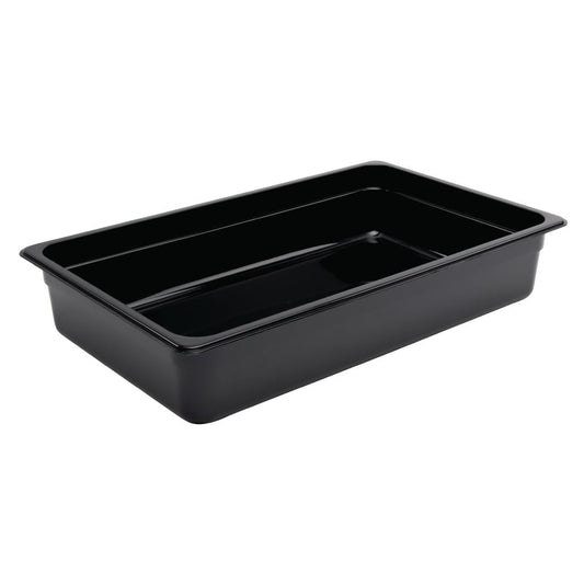 Vogue Black Polycarbonate - GN 1/1 100mm • PAS-U455