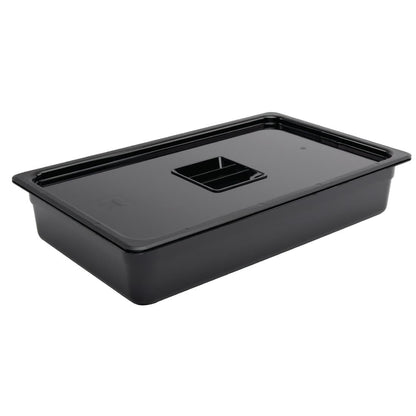 Vogue Black Polycarbonate - GN 1/1 100mm • PAS-U455