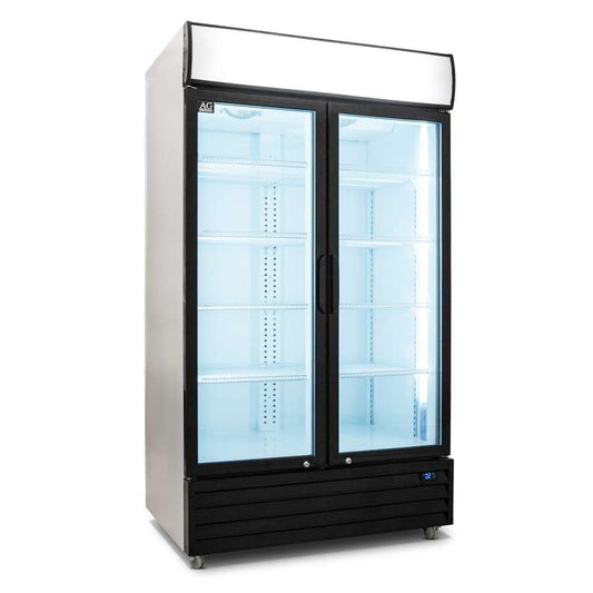 800L Double Door Upright Display Fridge - Glass Door (ADA-CU800TNG)