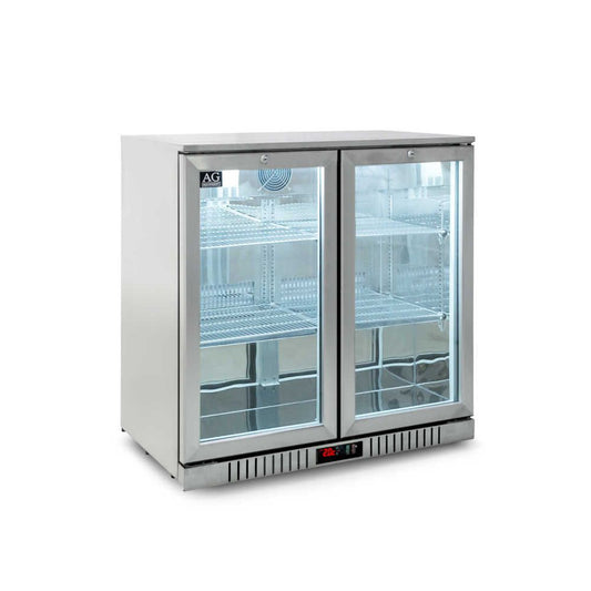 Twin Door Bar Fridge - Stainless Body &  Doors (ADA-2SBR-H)