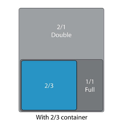 Vogue Stainless Steel 2/3 Gastronorm Tray 65mm • PAS-DN734