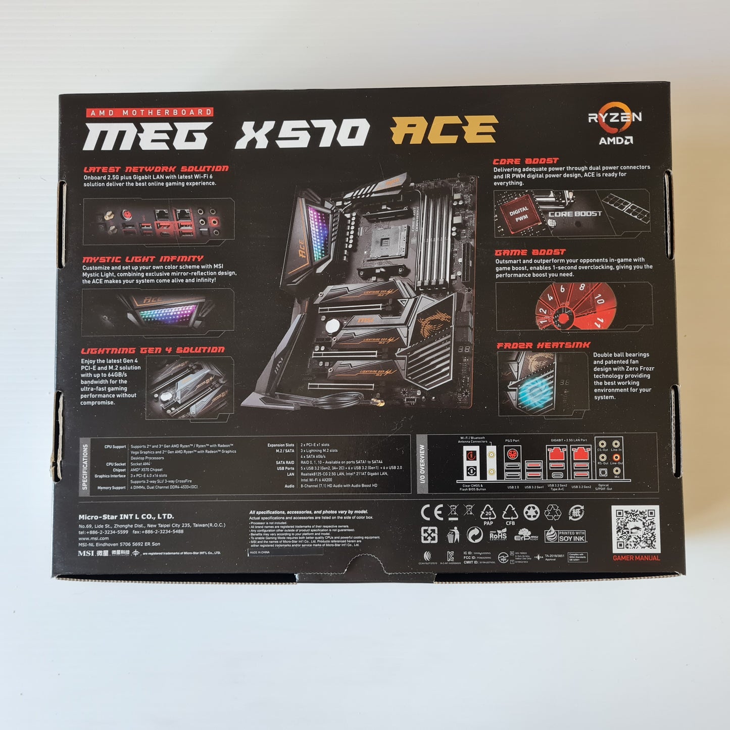 MSI MEG X570 ACE Ryzen AM4 ATX Motherboard 4xDDR4 • PMA-MEG X570 ACE