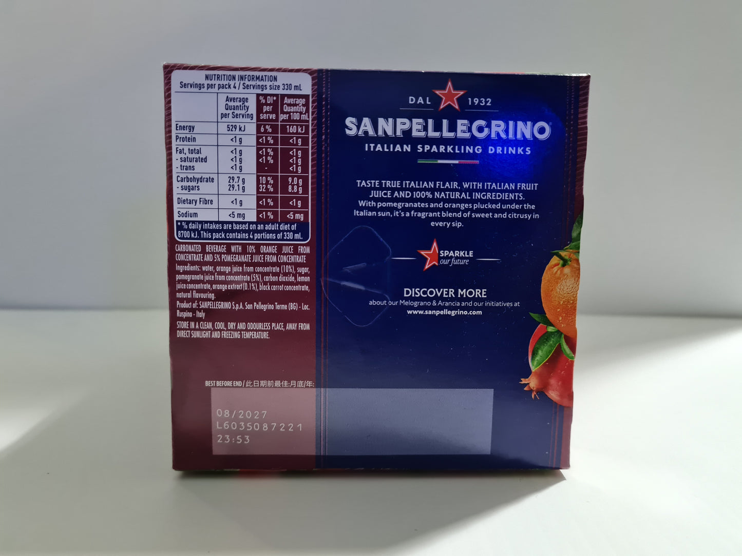 San Pellegrino Melograno e Arancia  4 x 330ml