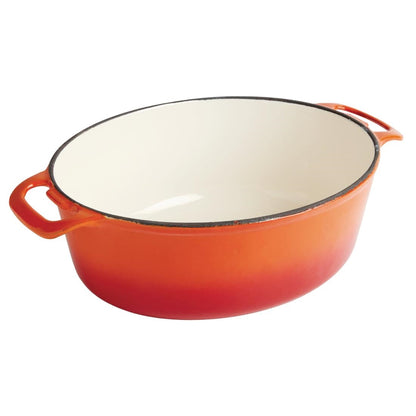 Vogue Orange Oval Casserole Dish 5Ltr • PAS-GH311
